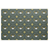 Moonflower Grid | Dunkles Waldgrün Stoff (Yard (91,4 cm))