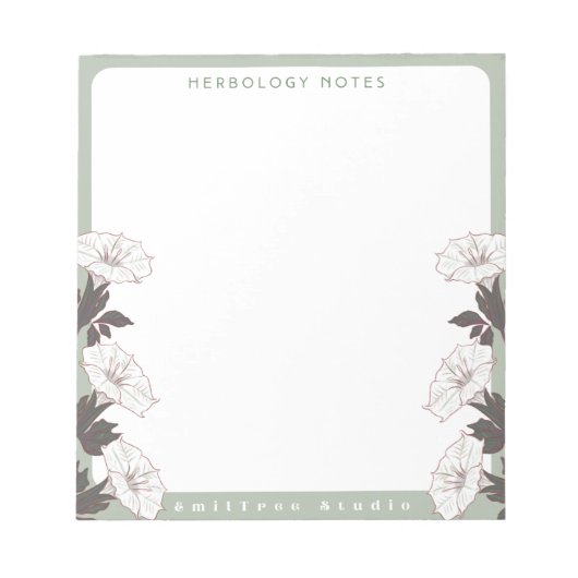 Moonflower Herbology Notepad Notizblock (Vorderseite)