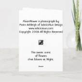 MoonFlower Karte (Rückseite)