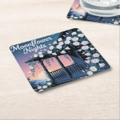 Moonflower Nights Romantisches Untersetzer Set (angewinkelt)