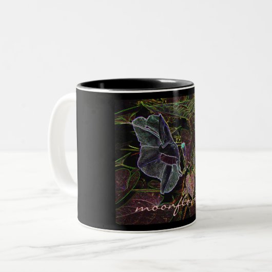Moonflower Zeichnen Zweifarbige Tasse (Vorderseite Links)