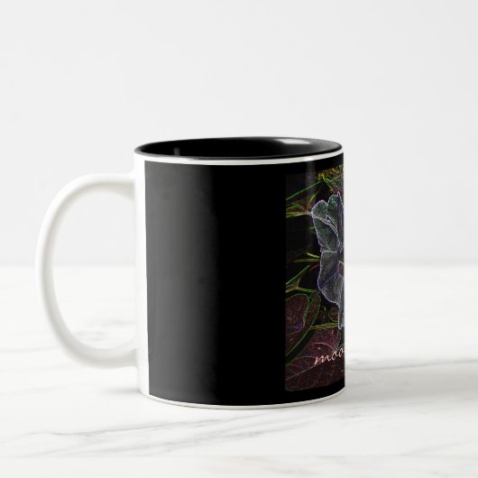 Moonflower Zeichnen Zweifarbige Tasse (Links)