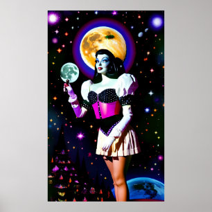 Moongazed - Ken Gage Surreal Art Poster