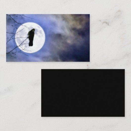 Moonglo Crow Visitenkarte (Vorne/Hinten)