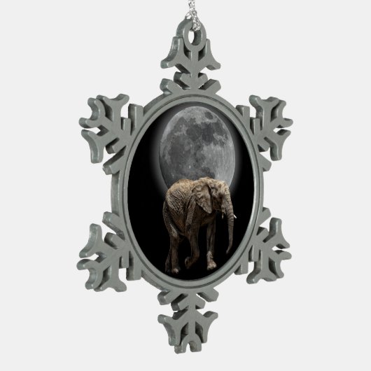 MOONGLOW ELEFANT SCHNEEFLOCKEN Zinn-Ornament (Links)