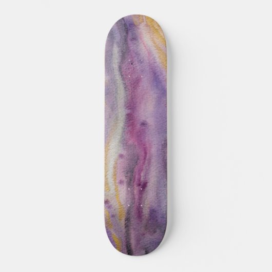 Moonglow Gold Abstrakte Malerei Skateboard (Vorderseite)