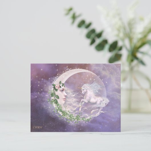 Moonicorn Postkarte (Stehend Vorderseite)