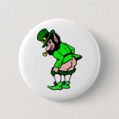 Mooning Leprechaun Button (Vorderseite)
