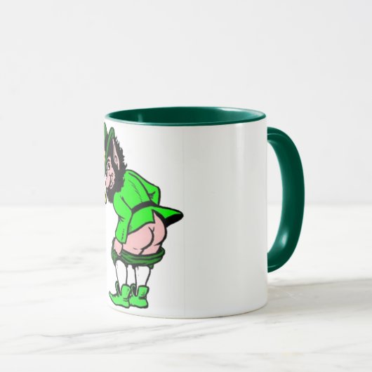 Mooning Leprechaun Tasse (VorderseiteRechts)