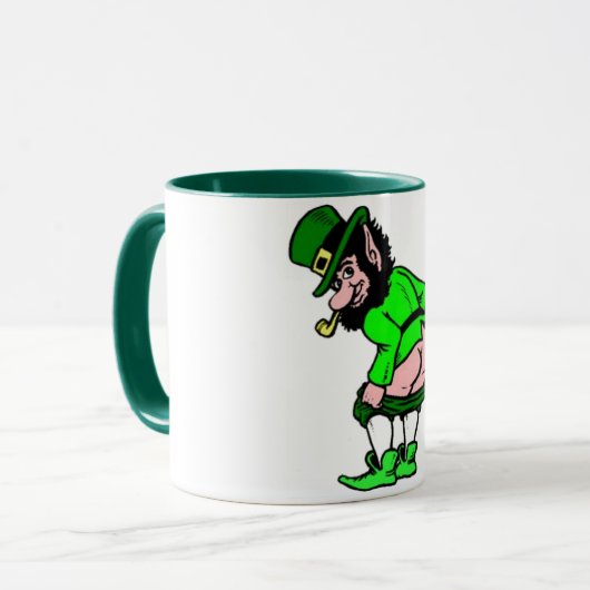 Mooning Leprechaun Tasse (Vorderseite Links)
