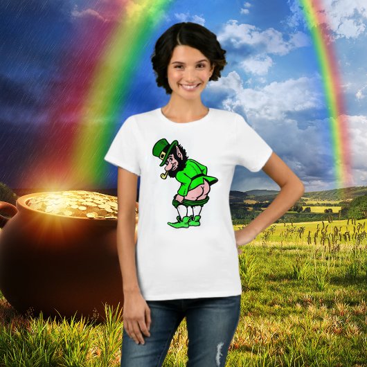 Mooning Leprechaun Women T-Shirt
