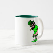 Mooning Leprechaun Zweifarbige Tasse (VorderseiteRechts)