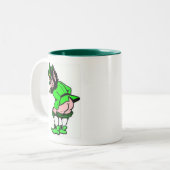 Mooning Leprechaun Zweifarbige Tasse (Vorderseite Links)