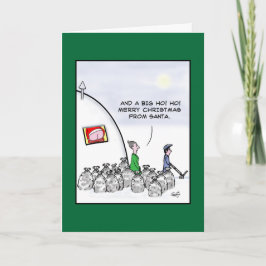 Mooning Santa Feiertagskarte