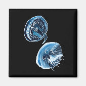 MoonJellyfish Aquarellkunst Magnet (Vorne)