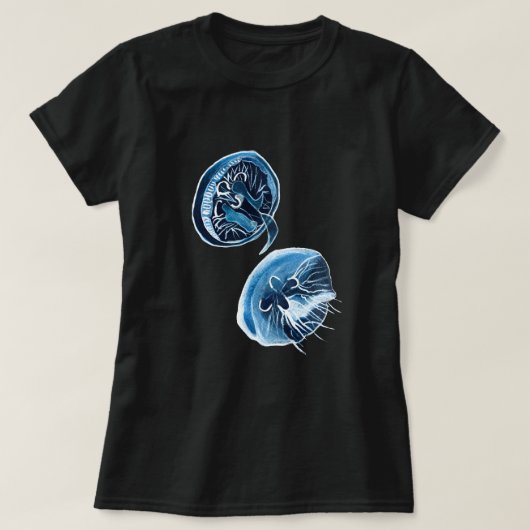 MoonJellyfish Aquarellkunst T-Shirt (Design vorne)