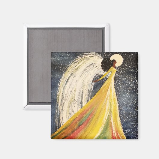 Moonlight Angel 2 Zoll Square Magnet (Vorderseite/Rückseite)