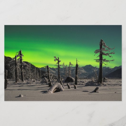 Moonlight Aurora Briefpapier (Vorderseite)