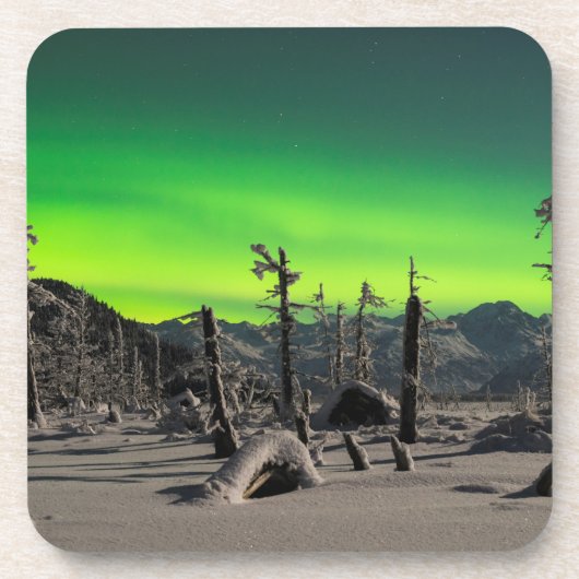 Moonlight Aurora Getränkeuntersetzer (Vorderseite)