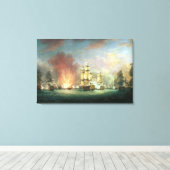 Moonlight Battle: Die Schlacht um Cape St Leinwanddruck (Insitu (Holzboden))