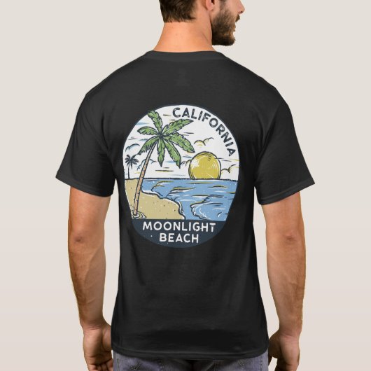 Moonlight Beach San Diego Kalifornien T-Shirt (Rückseite)