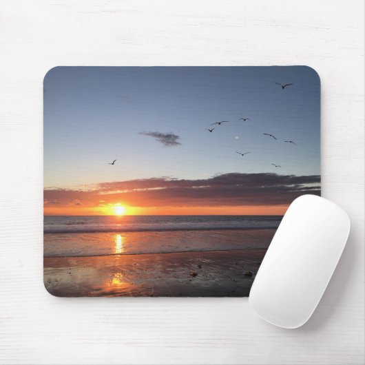 Moonlight Beach Sunset Mousepad (Mit Mouse)