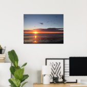 Moonlight Beach Sunset Poster (Heimbüro)