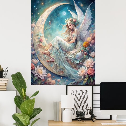Moonlight Blossom Fairy Poster (Heimbüro)