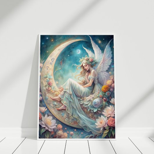 Moonlight Blossom Fairy Poster