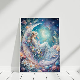 Moonlight Blossom Fairy Poster