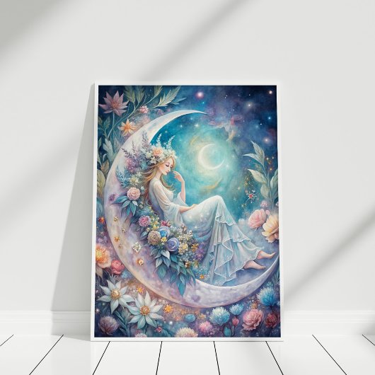 Moonlight Blossom Fairy Poster