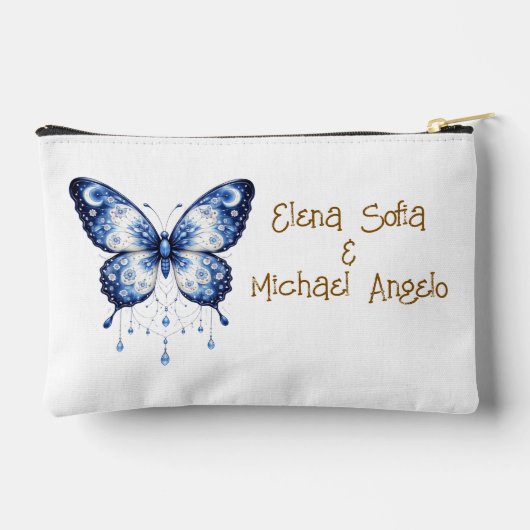 Moonlight Blue Butterfly - custom Zubehörtasche (Rückseite)