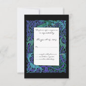 Moonlight Blue Celtic Animals Design Wedding RSVP (Vorderseite)