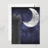 Moonlight Burg Gotische Fantasie Postkarte (Vorne/Hinten)