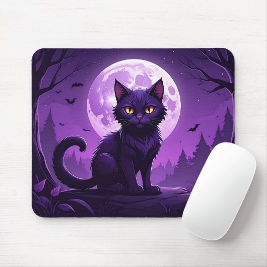Moonlight Cat Mousepad (Mit Mouse)