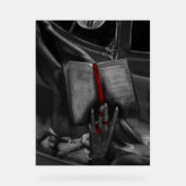 Moonlight Charcoal book Lover Crimson Wall Art Acrylschild (Vorderseite)