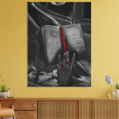 Moonlight Charcoal book Lover Crimson Wall Art Leinwanddruck (Insitu (Wohnzimmer))