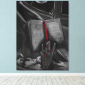 Moonlight Charcoal book Lover Crimson Wall Art Leinwanddruck (Insitu (Holzboden))