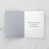 Moonlight Christmas Footprints In a Snowy Forest Karte (Innenseite)