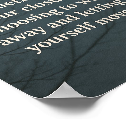 Moonlight Closure Inspiration Night Sky Wall Art Poster (Ecke)