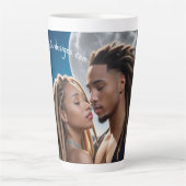 Moonlight Couple Love Mug – Romantic Digital Art Milchtasse (Vorderseite)