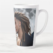 Moonlight Couple Love Mug – Romantic Digital Art  Milchtasse (Rechts)