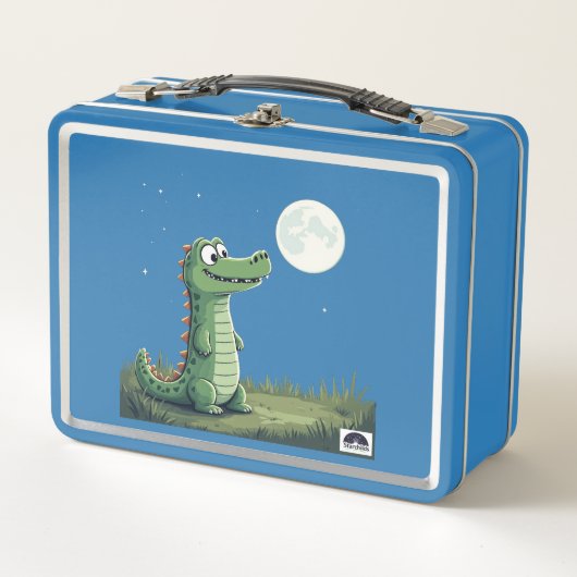 Moonlight Croc's Happy Box Metall Brotdose (Vorderseite)
