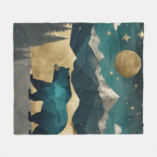 Moonlight-Design Fleecedecke (Vorderseite (Horizontal))