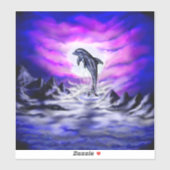 Moonlight Dolphin Aufkleber (Blatt)
