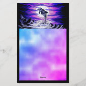 Moonlight Dolphin Briefpapier (Rückseite)