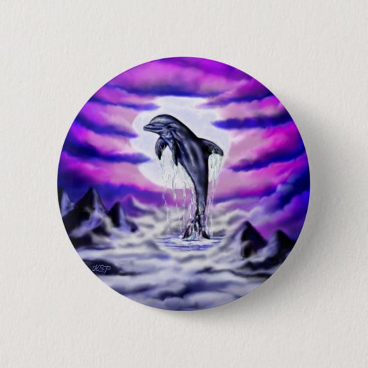 Moonlight Dolphin Button (Vorderseite)
