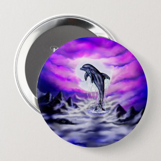Moonlight Dolphin Button (Vorne & Hinten)