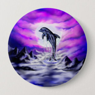 Moonlight Dolphin Button
