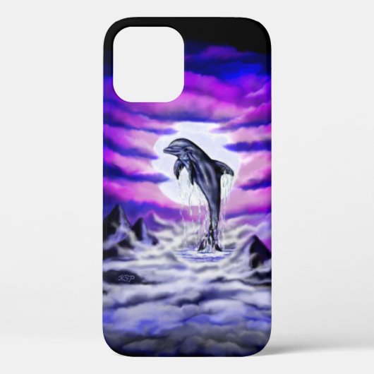 Moonlight Dolphin Case-Mate iPhone Hülle (Rückseite)